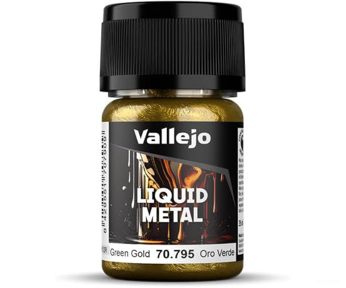 Vallejo 70795 - Liquid Metal - 35ML - Green Gold Paint