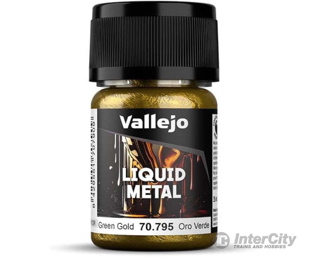 Vallejo 70795 - Liquid Metal - 35ML - Green Gold Paint