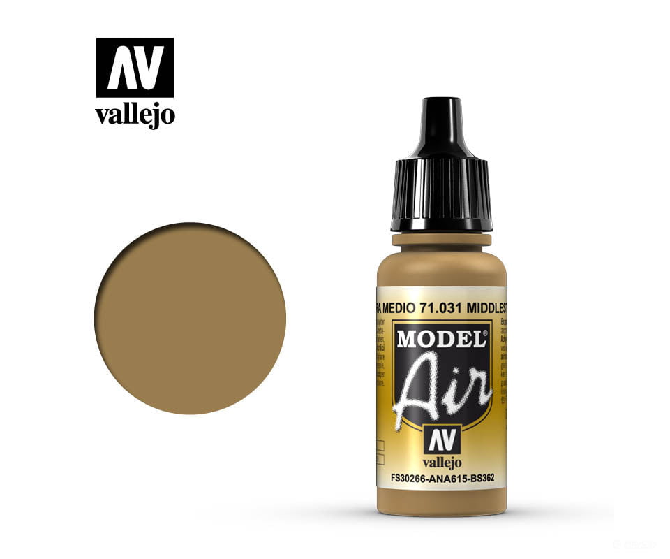 Vallejo 71.031 Model Air Middle Stone FS30266 ana615 bs362 17ml - Default Title (CH-940-71031)