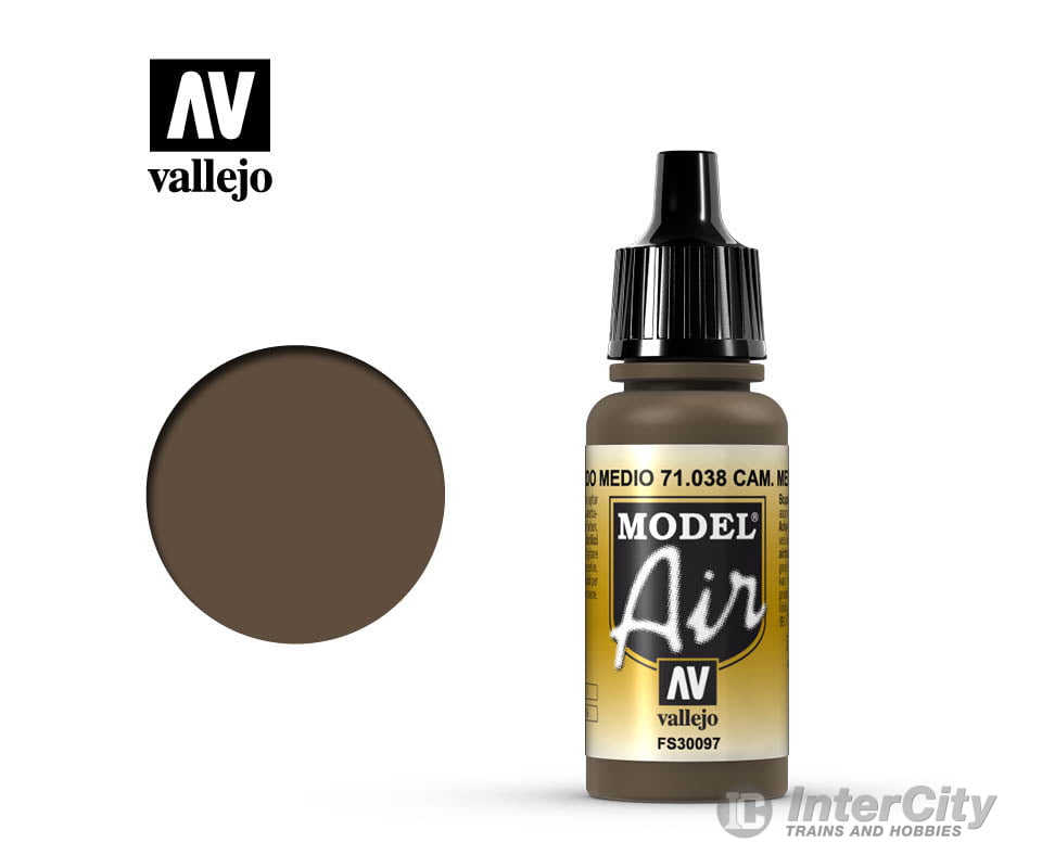 Vallejo 71.038 Model Air Camouflage Medium Brown FS30097 17ml - Default Title (CH-940-71038)