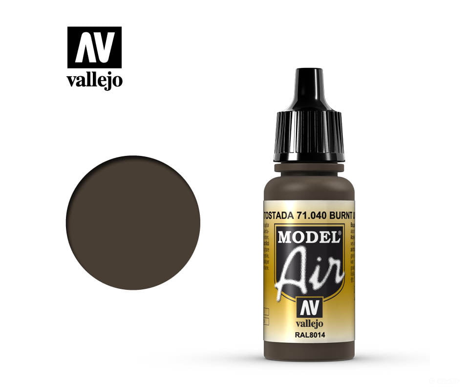 Vallejo 71.040 Model Air Burnt Umber RAL8014 17ml - Default Title (CH-940-71040)