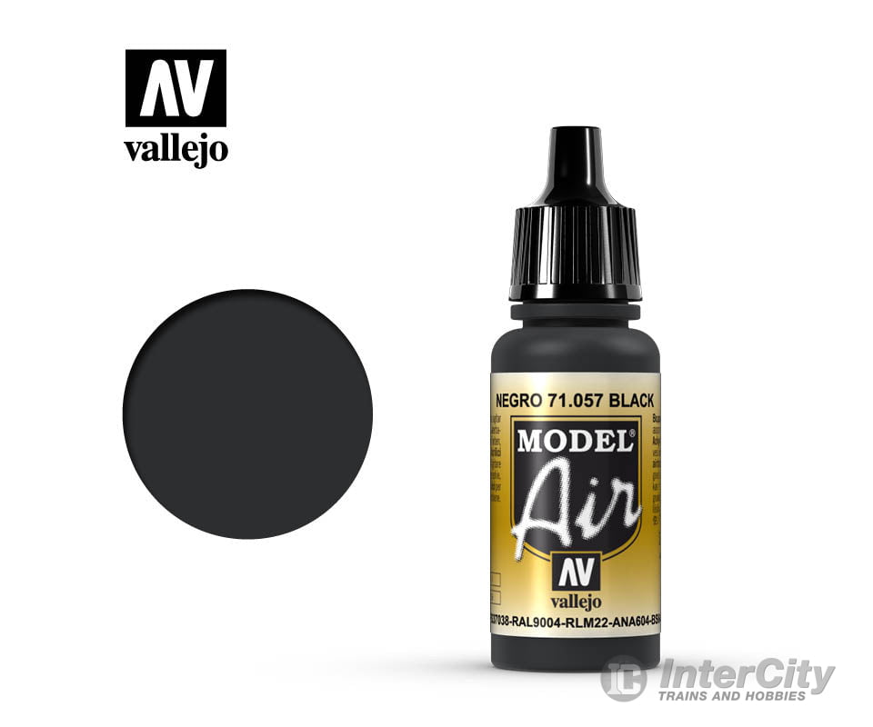 Vallejo 71.057 Model Air Black FS37038 RAL9004 RLM22 ana604 bs642 17ml - Default Title (CH-940-71057)