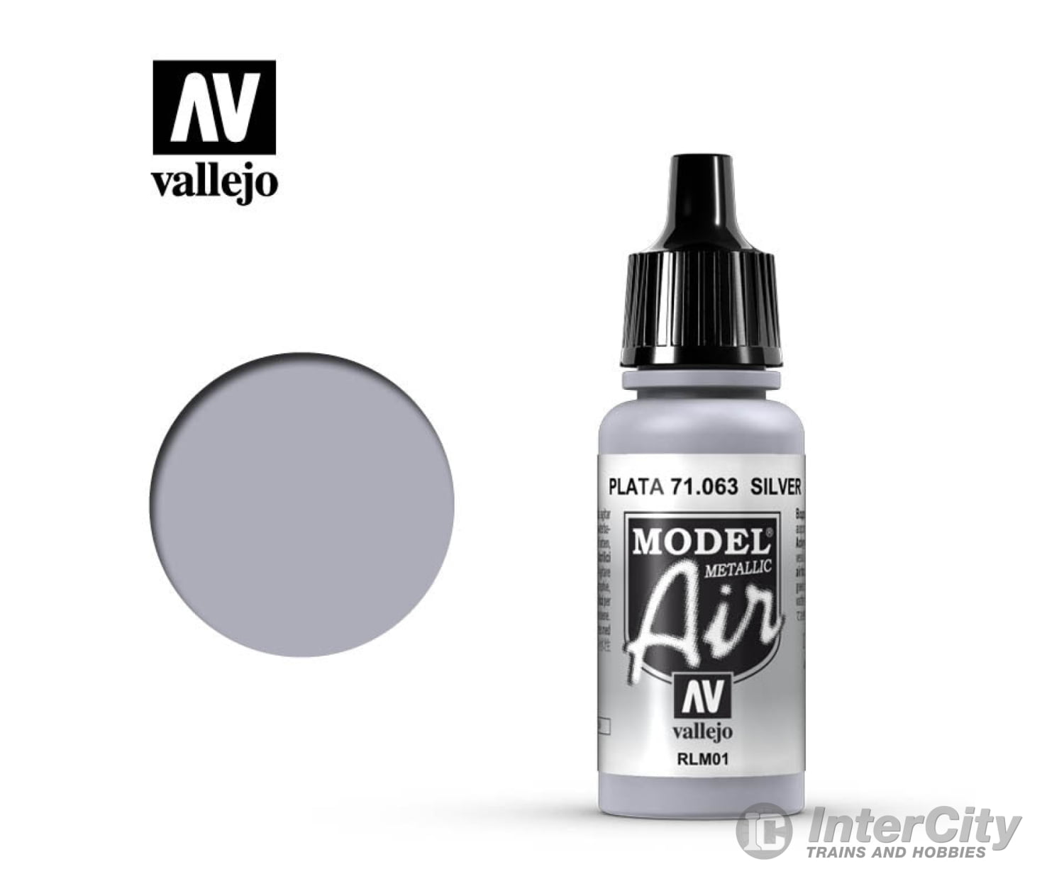 Vallejo 71.063 Model Air Silver (Metallic) RLM01 17ml - Default Title (CH-940-71063)