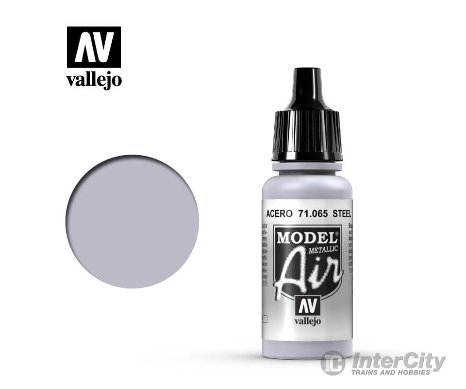 Vallejo 71.065 Model Air Steel (Metallic) 17ml - Default Title (CH-940-71065)