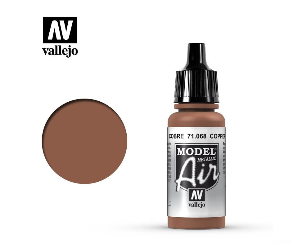 Vallejo 71.068 Model Air Copper (Metallic) 17ml - Default Title (CH-940-71068)
