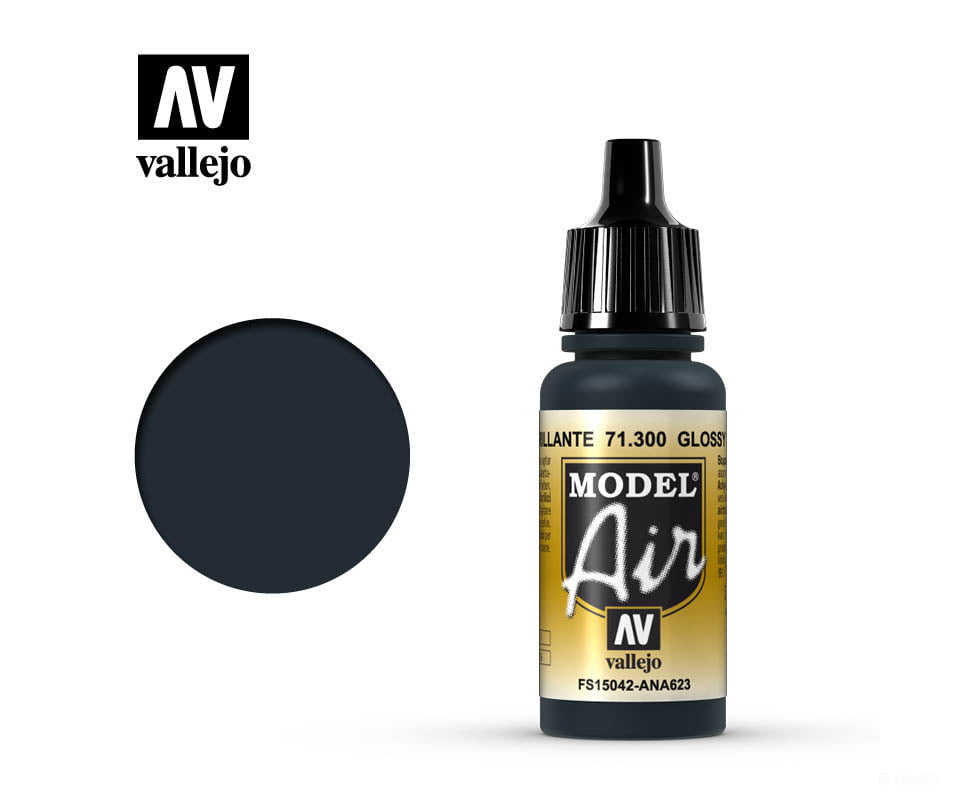 Vallejo 71.300 Model Air Glossy Sea Blue FS15042 ana623 17ml - Default Title (CH-940-71300)
