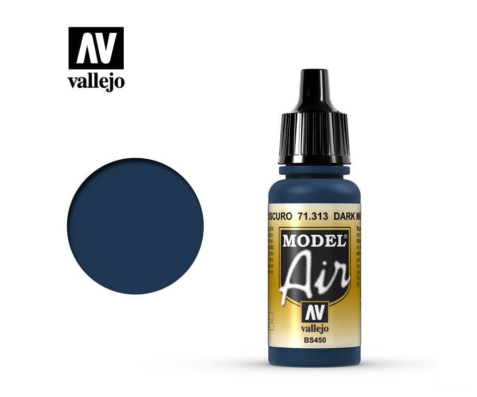 Vallejo 71.313 Model Air Dark Mediterranean Blue 17ml - Default Title (CH-940-71313)