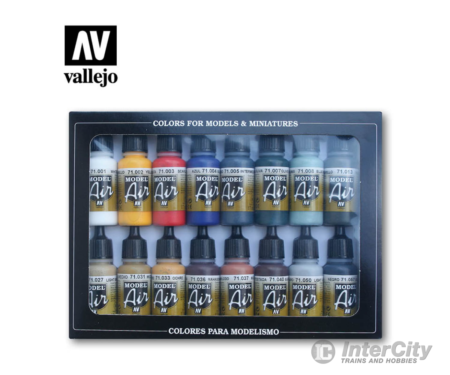 Vallejo 71178 Av71178 Model Air Basic Colors 16 Colour Acrylic Airbrush Paint Set