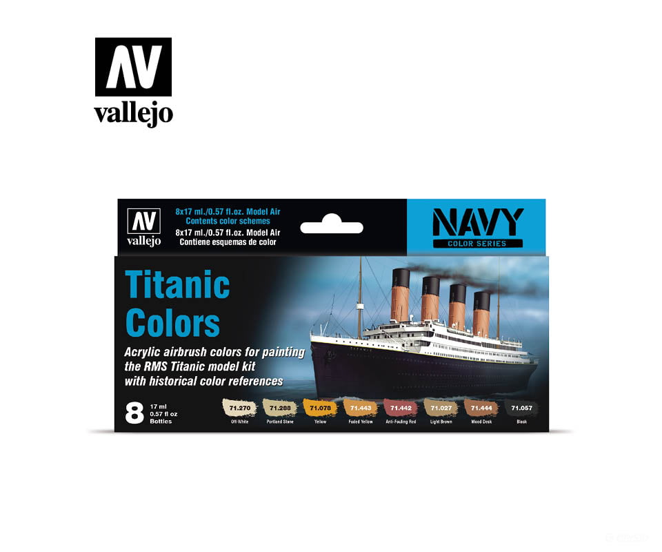 Vallejo 71646 Fantasy Color Series Titanic (8 Colors) (71.646) Paint