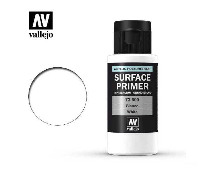 Vallejo 73.600 White Primer - Acrylic-Poliurethan 60ml - Default Title (CH-940-73600)