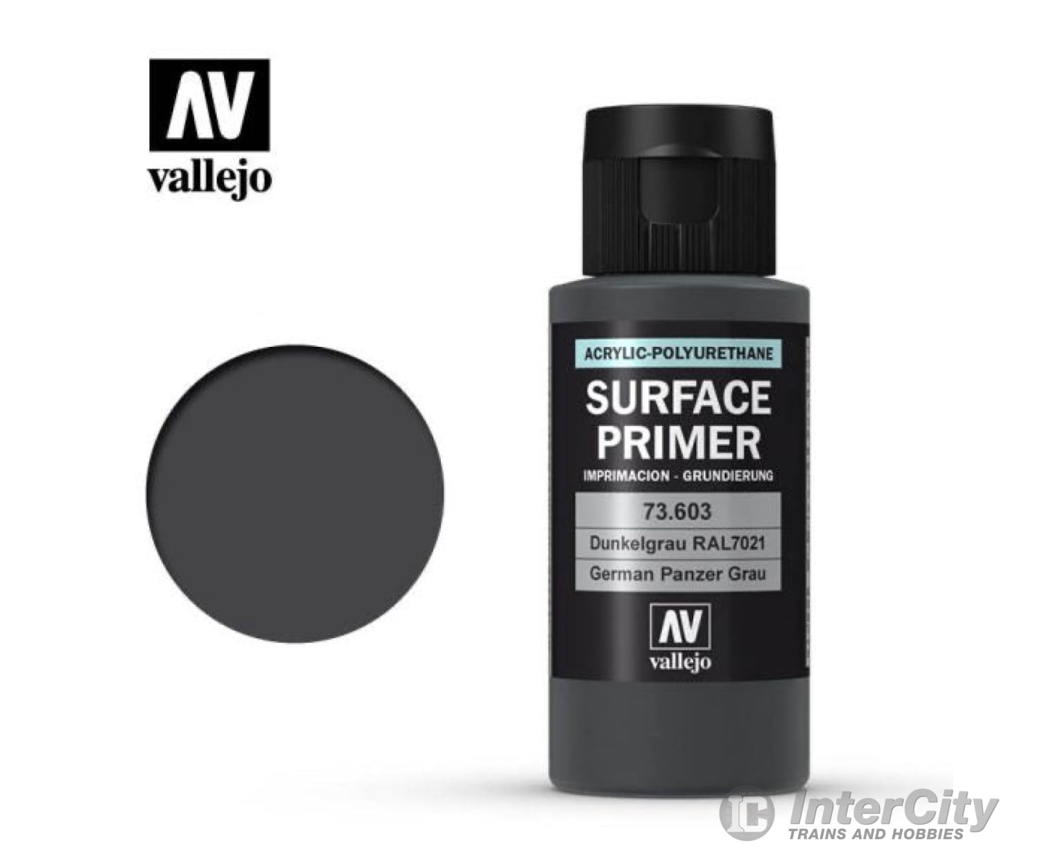 Vallejo 73.603 Surface Primer - Acrylic- German Panzer Grey Ral 7021 - 60ml - Default Title (CH-940-73603)