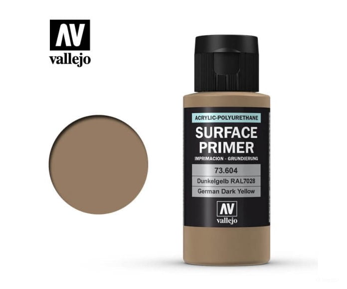 Vallejo 73.604 Surface Primer - Acrylic- German Dark Yellow Ral 7028 - 60ml - Default Title (CH-940-73604)