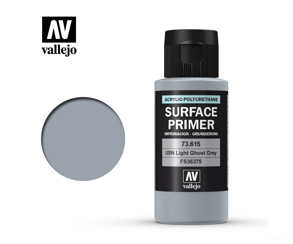 Vallejo 73.615 Surface Primer - Acrylic- Usn Light Ghost Grey fs36375 - 60ml - Default Title (CH-940-73615)