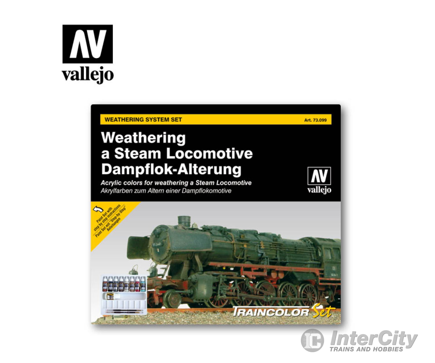 Vallejo 73099 Av72220 Model Colour Box Set Weathering A Steam Locomotive Paint