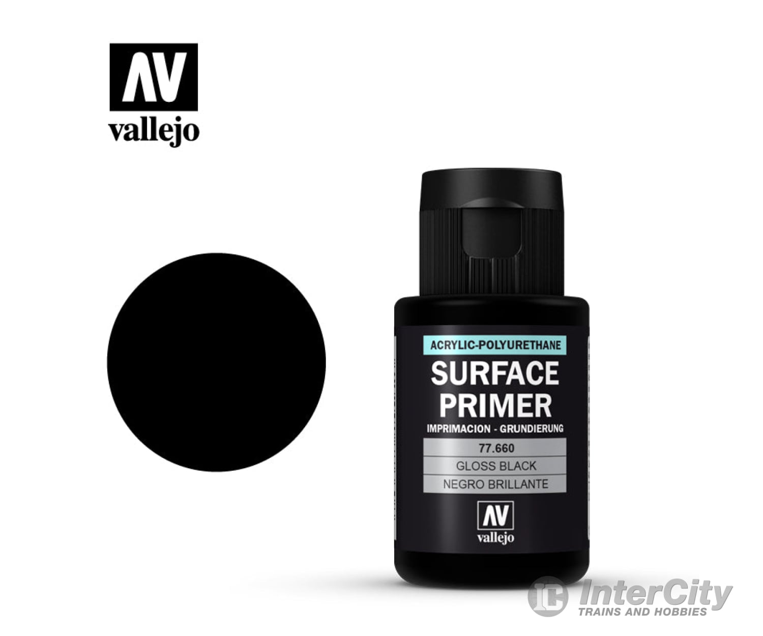 Vallejo 73660 Gloss Black Surface Primer 32 Ml Paint