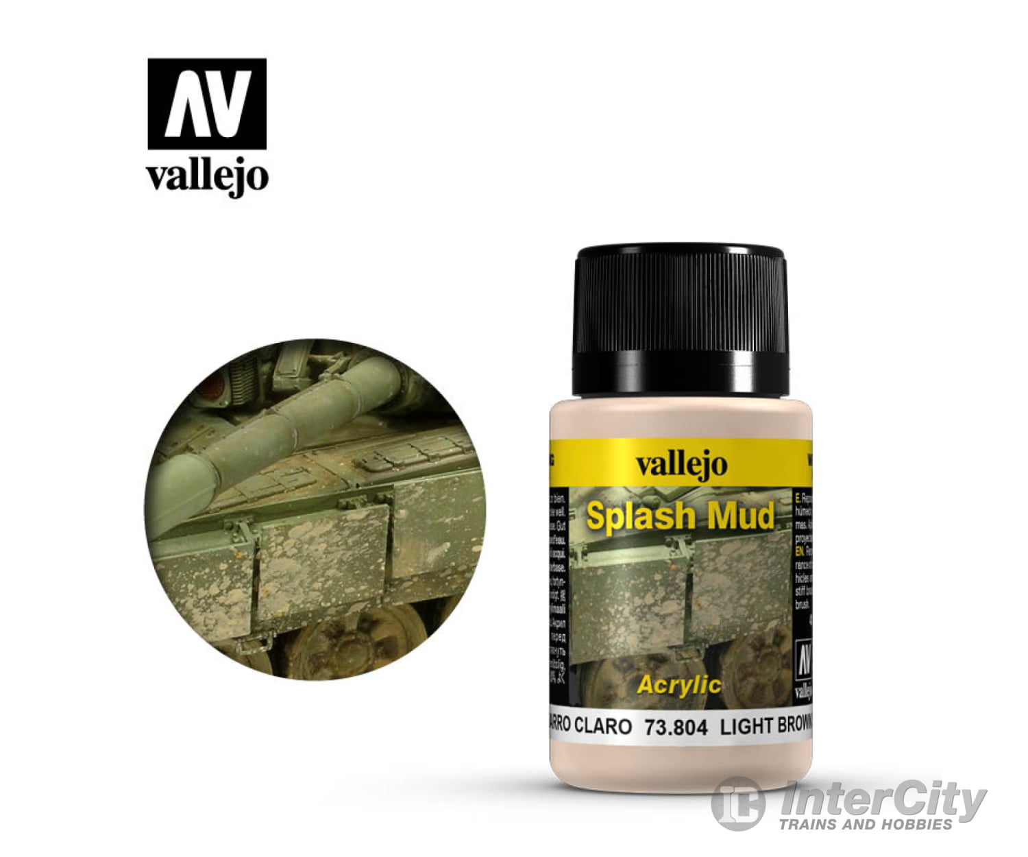 Vallejo 73804 Light Brown Splash Mud 40 Ml Weathering