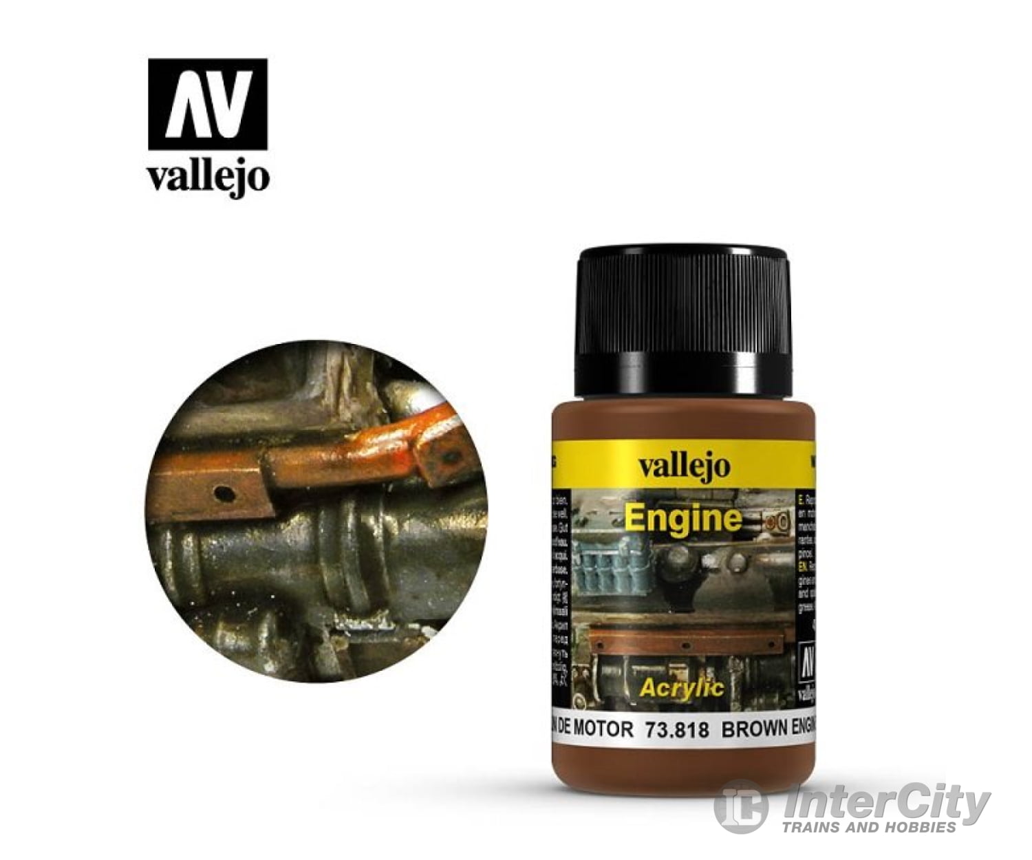 Vallejo 73818 Weathering Effect 73.818 Brown Engine Soot