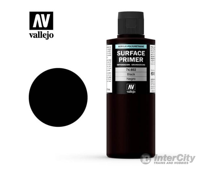 Vallejo 74.602 Black Primer - Acrylic-Poliurethan 200ml - Default Title (CH-940-74602)
