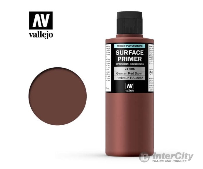 Vallejo 74.605 Surface Primer - Acrylic- German Red Brown Ral 8012 - 200ml - Default Title (CH-940-74605)