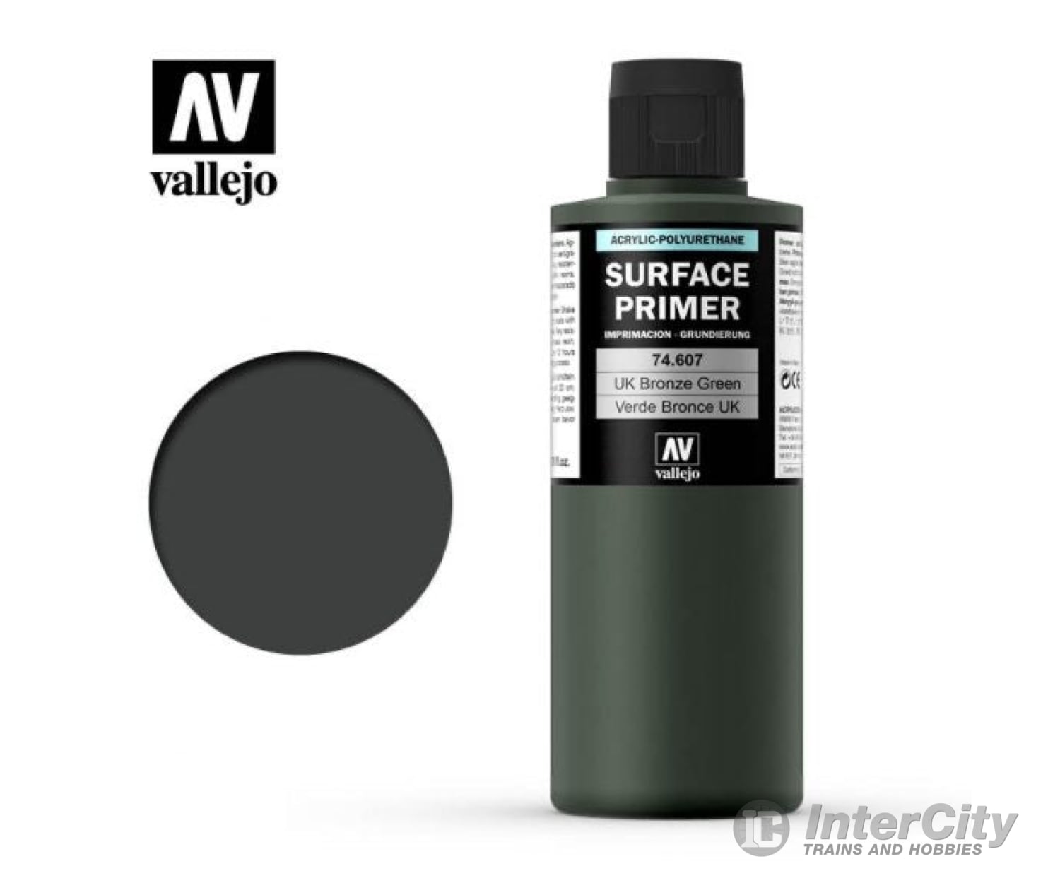 Vallejo 74.607 Surface Primer - Acrylic- u.k. Bronze Green - 200ml - Default Title (CH-940-74607)
