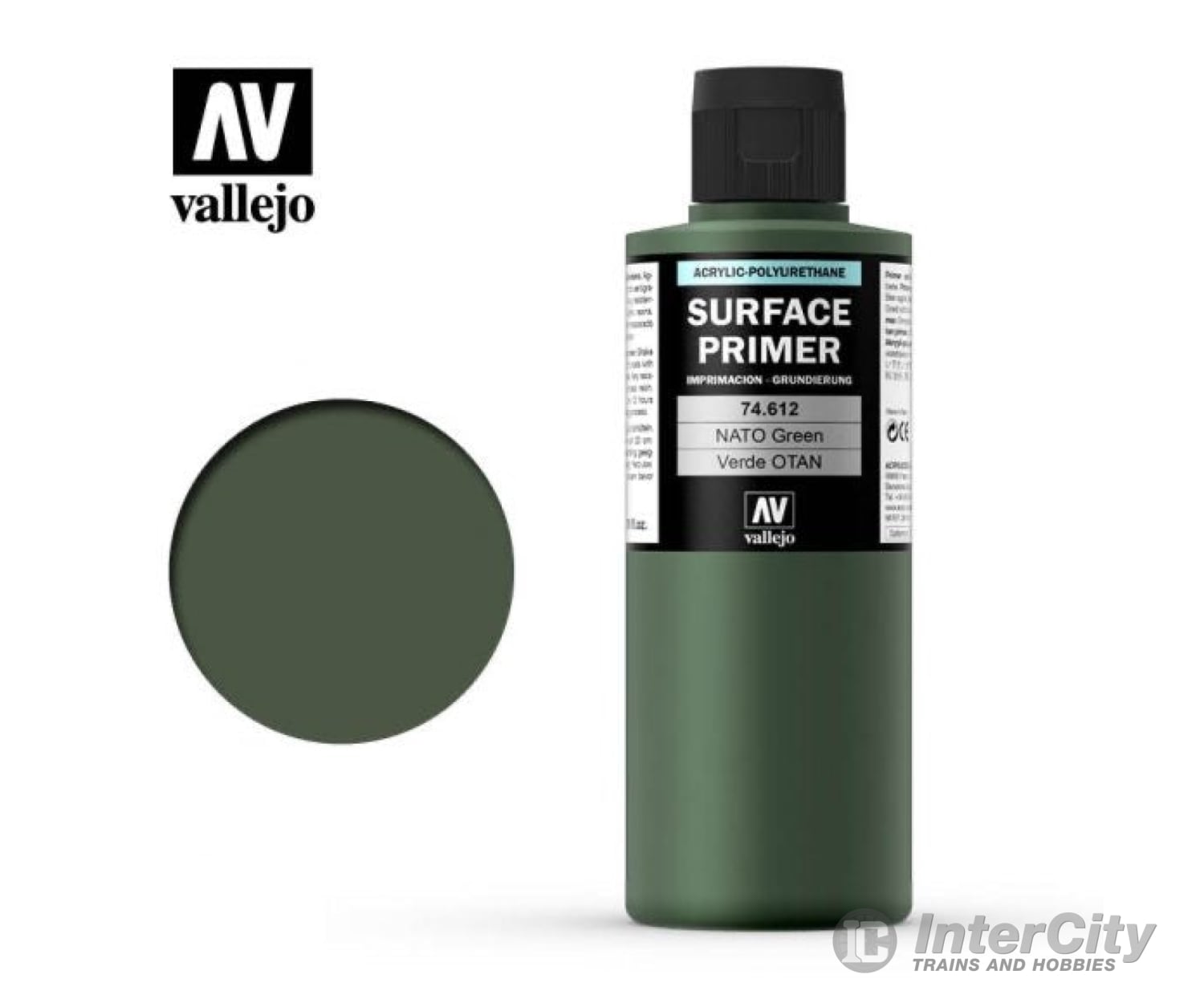 Vallejo 74.612 Surface Primer - Acrylic- Nato Green fs34094 - 200ml - Default Title (CH-940-74612)