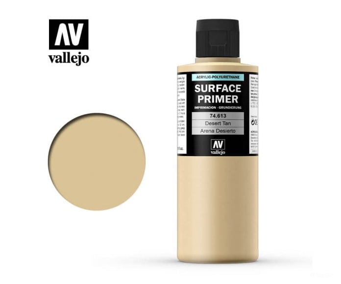 Vallejo 74.613 Surface Primer - Acrylic- Desert Tan Base - 200ml - Default Title (CH-940-74613)