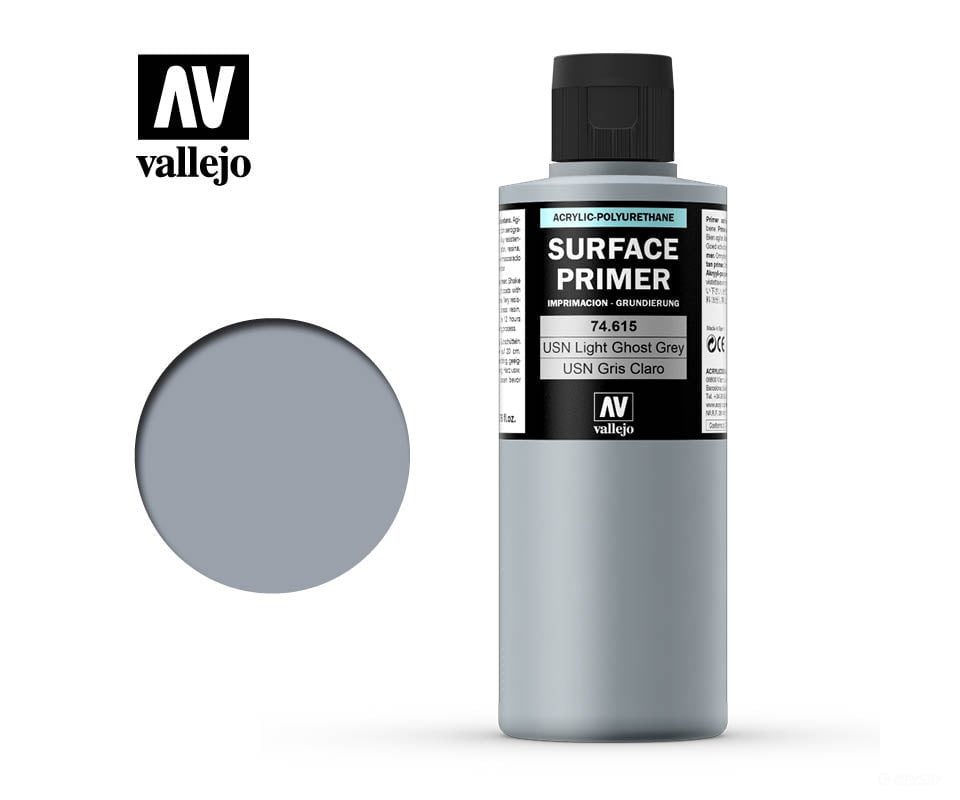 Vallejo 74.615 Surface Primer - Acrylic- Usn Light Ghost Grey fs36375 - 200ml - Default Title (CH-940-74615)