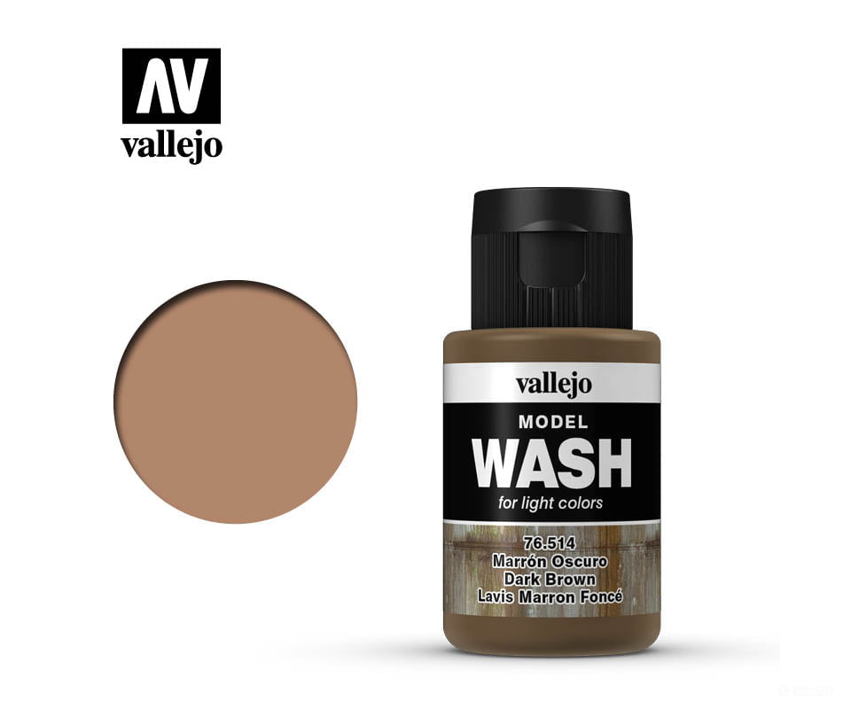 Vallejo 76514 514 Dark Brown Wash 35Ml Weathering