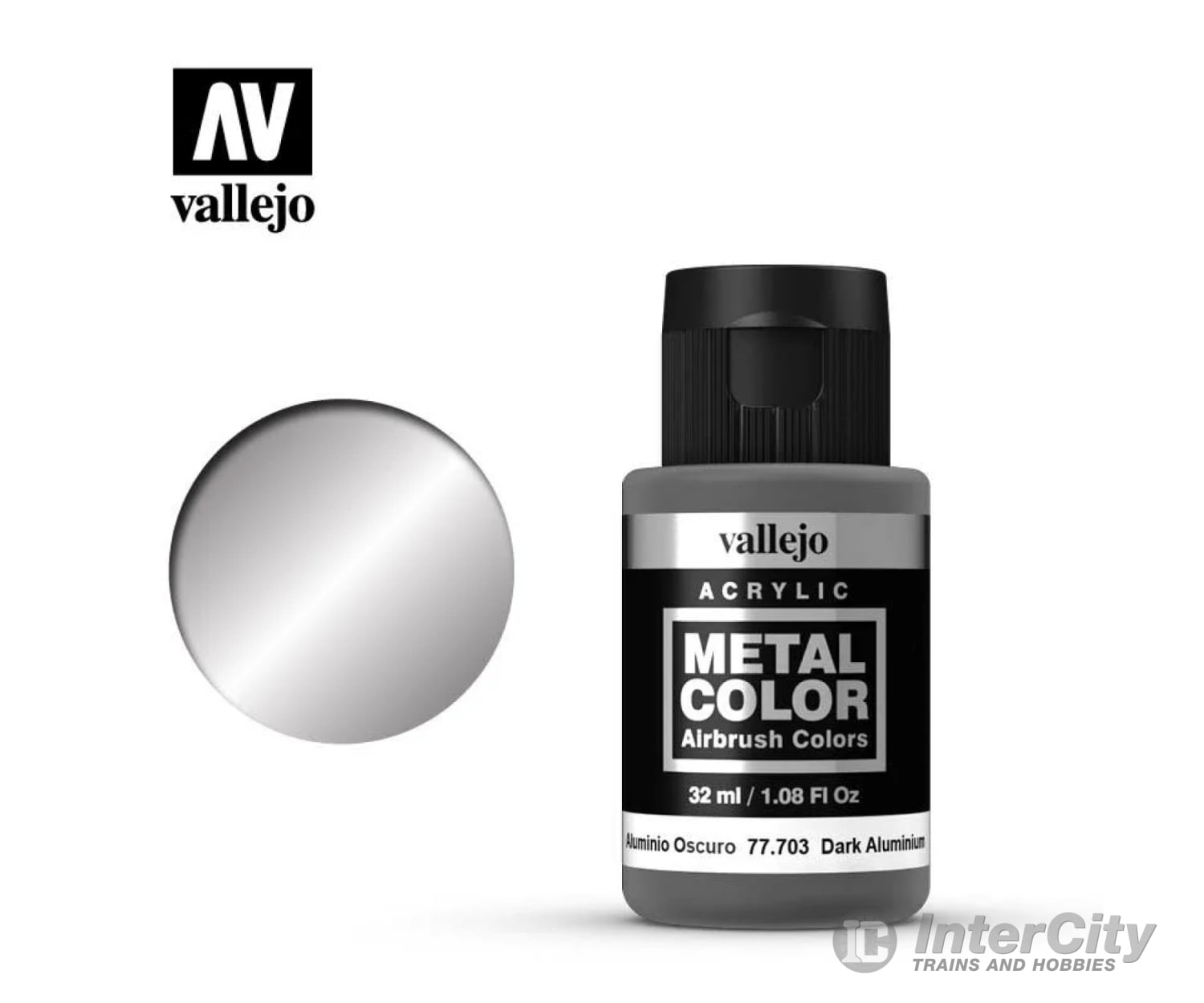 Vallejo 77703 Metal Color Dark Aluminium 32Ml Acrylic Paint