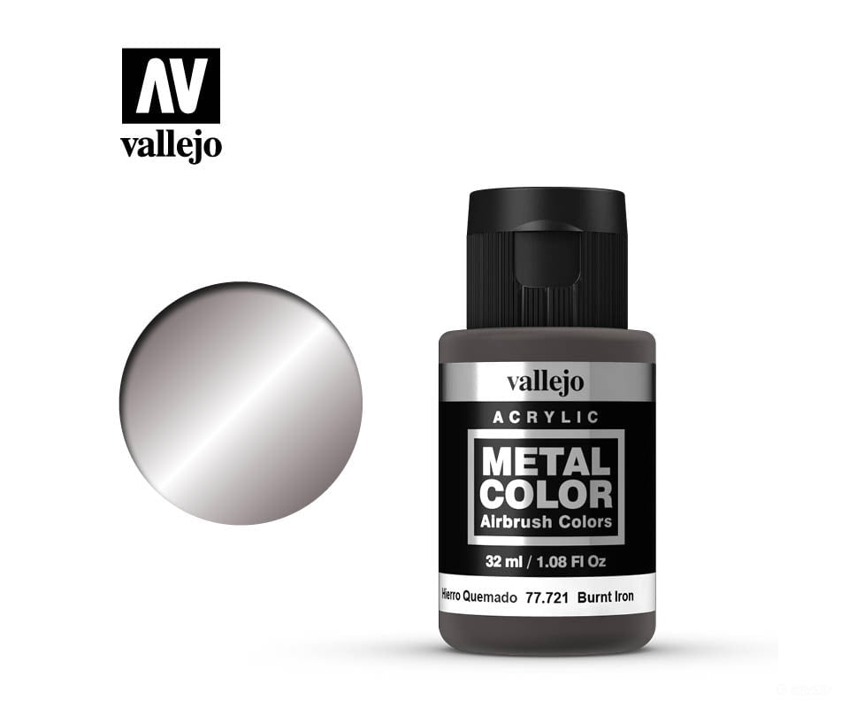 Vallejo 77721 Metal Color Burnt Iron 32Ml Acrylic Paint