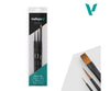 Vallejo B003990 Brush Starter Set - 1 3/0 Flat 4 Tools