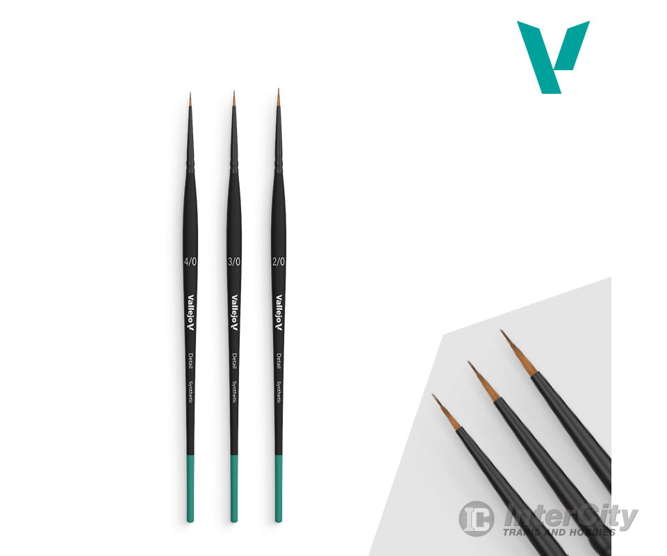Vallejo B02990 Definition Brush Set - Detail Series 4/0 3/0 2/0 Tools
