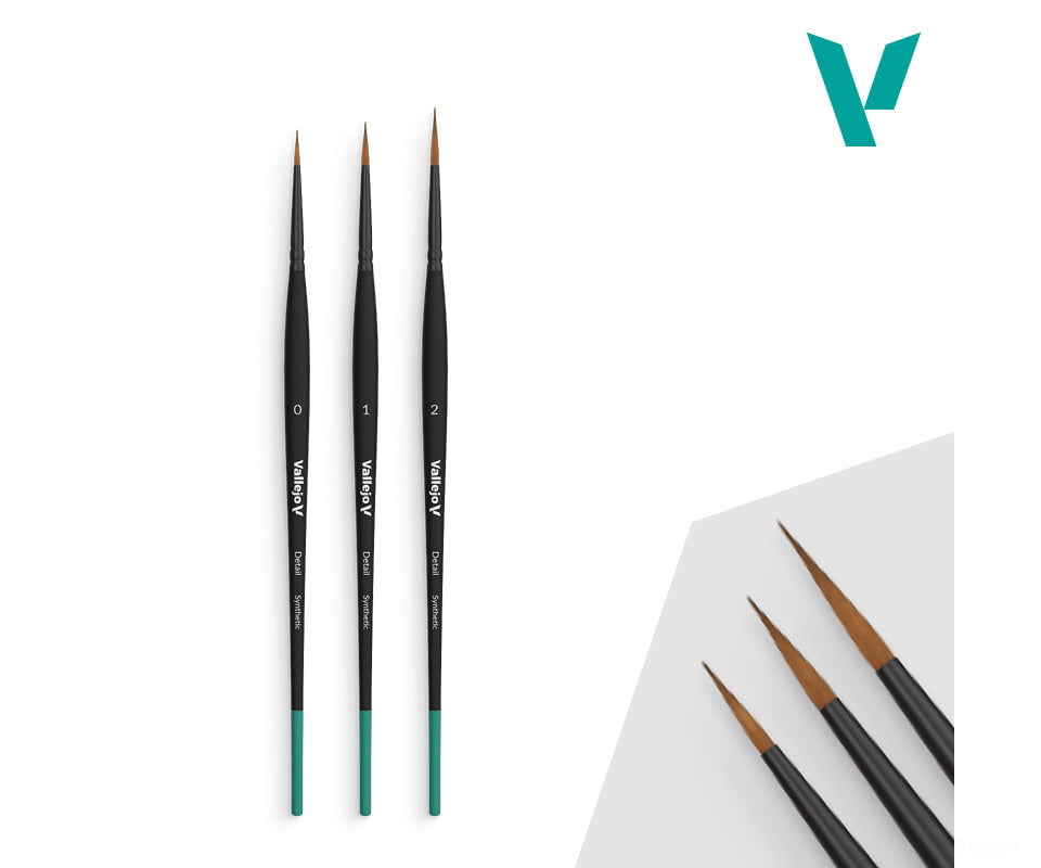 Vallejo B02991 Design Detail Brush Set 0-1-2 Sizes Tools