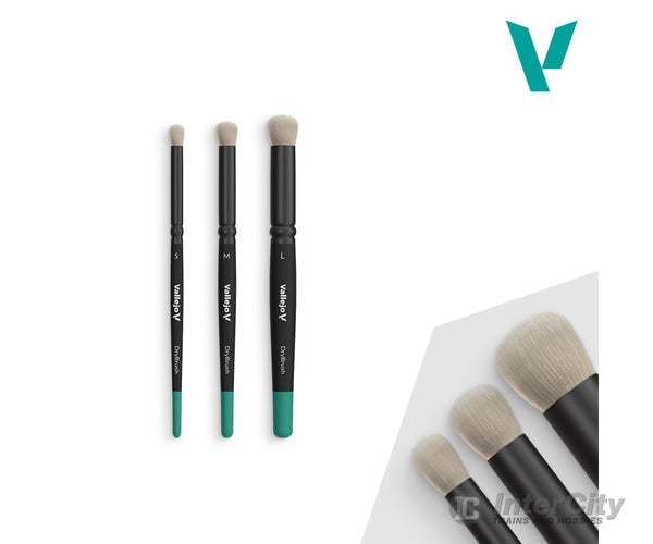 Vallejo B07990 Dry Brush Set S/M/L Sizes Tools