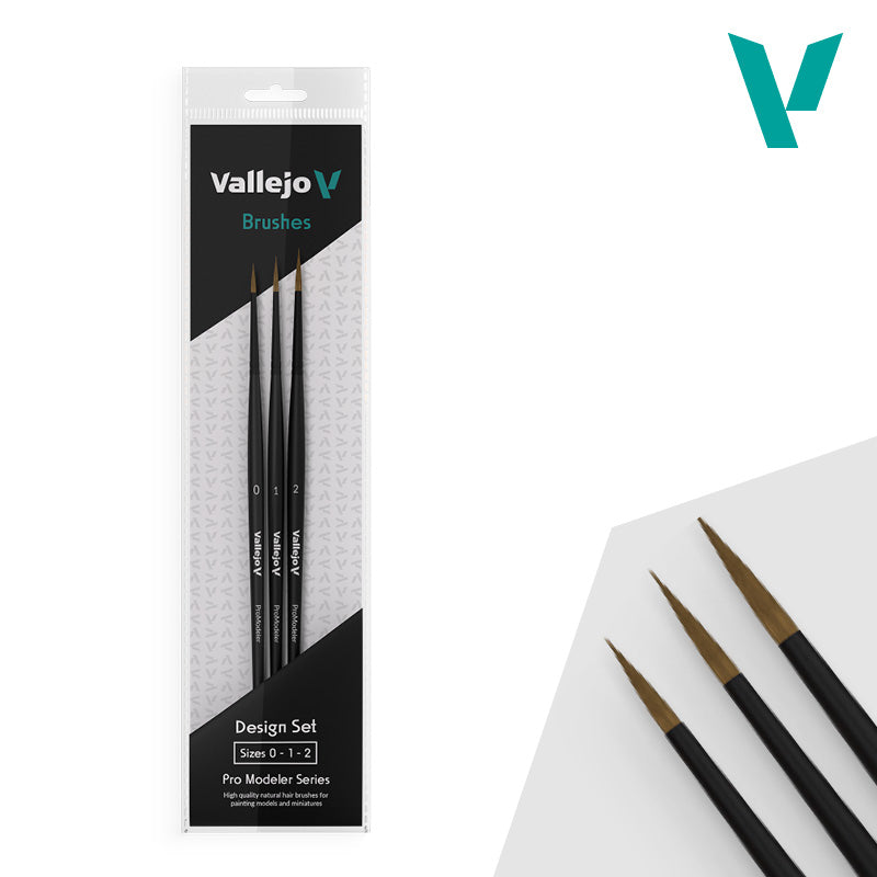 Vallejo B01991 Pro Modeler – Design Set - Sizes 0-1-2 (Natural Hair)