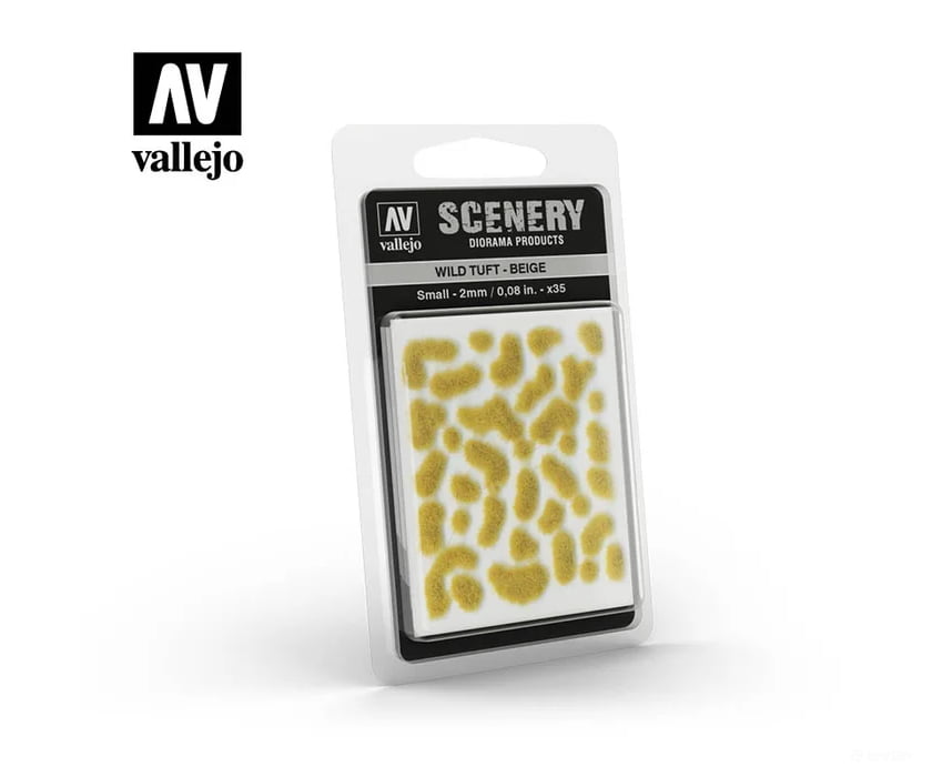 Vallejo Sc403 Wild Grass Tuft Beige Small 2Mm & Scenery Mats