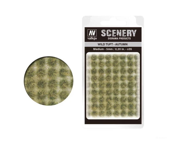 Vallejo Sc409 Wild Grass Tuft Autumn Medium 5Mm & Scenery Mats