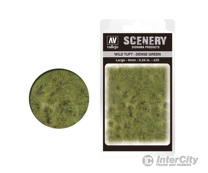 Vallejo Sc413 Wild Grass Tuft Dense Green Large 6Mm & Scenery Mats