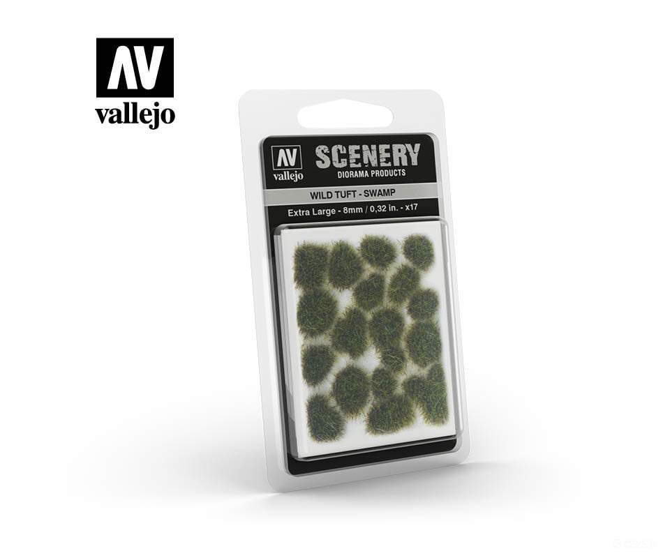 Vallejo Sc422 Wild Grass Tuft Swamp X-Large 8Mm & Scenery Mats