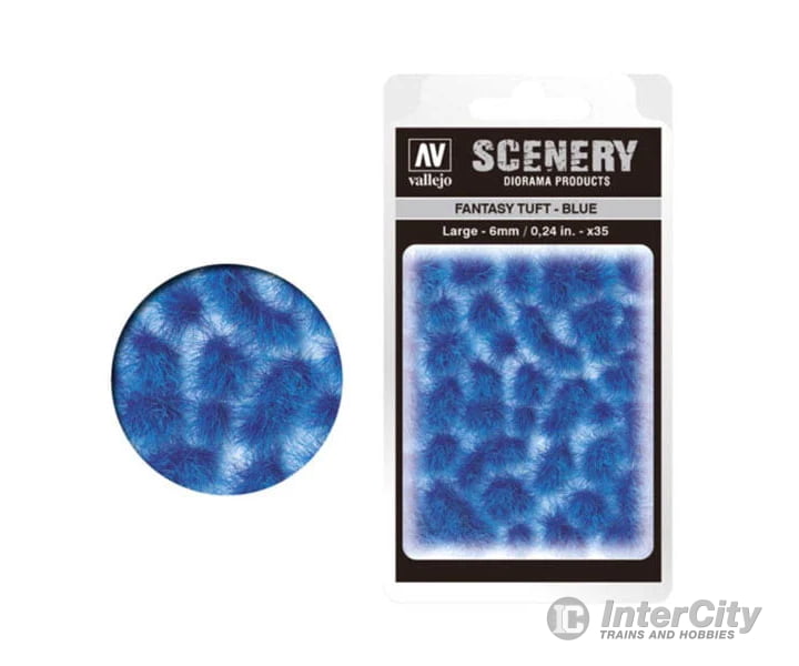 Vallejo Sc434 Fantasy Grass Tuft Blue Large 6Mm & Scenery Mats