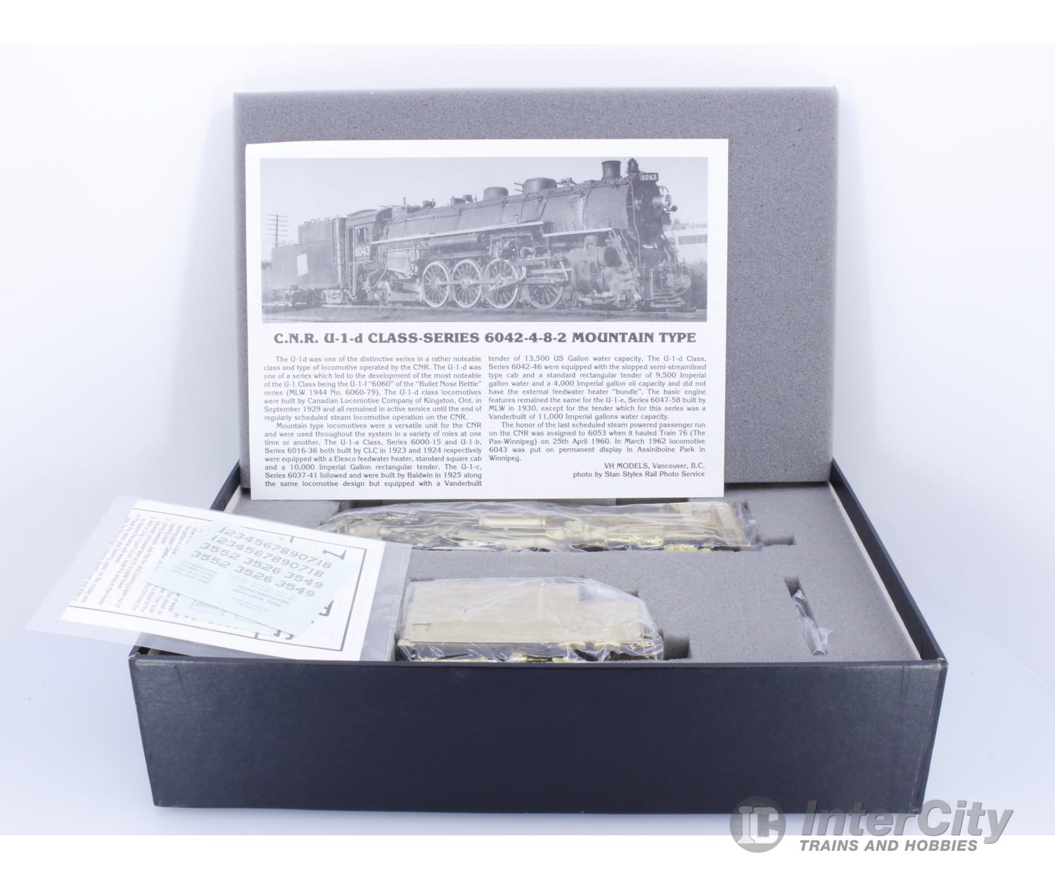 Van Hobbies Brass Ho Cnr 4-8-2 U-1-D Canadian National (Cn) Analog Dc Locomotives