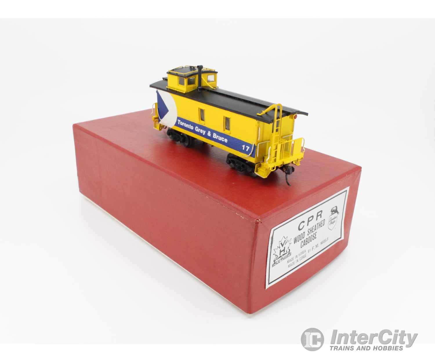 Van Hobbies Inc. Ho Wood Sheathed Caboose Freight Car (Painted As Toronto Grey & Bruce) 17 Cars