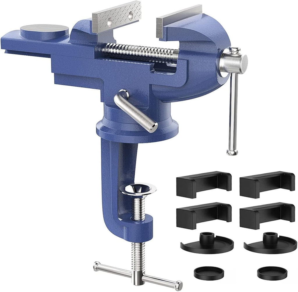 SEL Tools 50mm Table Vice - Clamping Swivel Base with Anvil