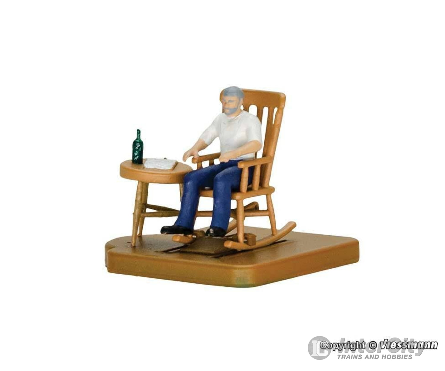 Viessmann HO 1560 Animated Man in Rocking Chair - Requires 1-1/2’’ 3.9cm Under Layout Base for Mounting Figures