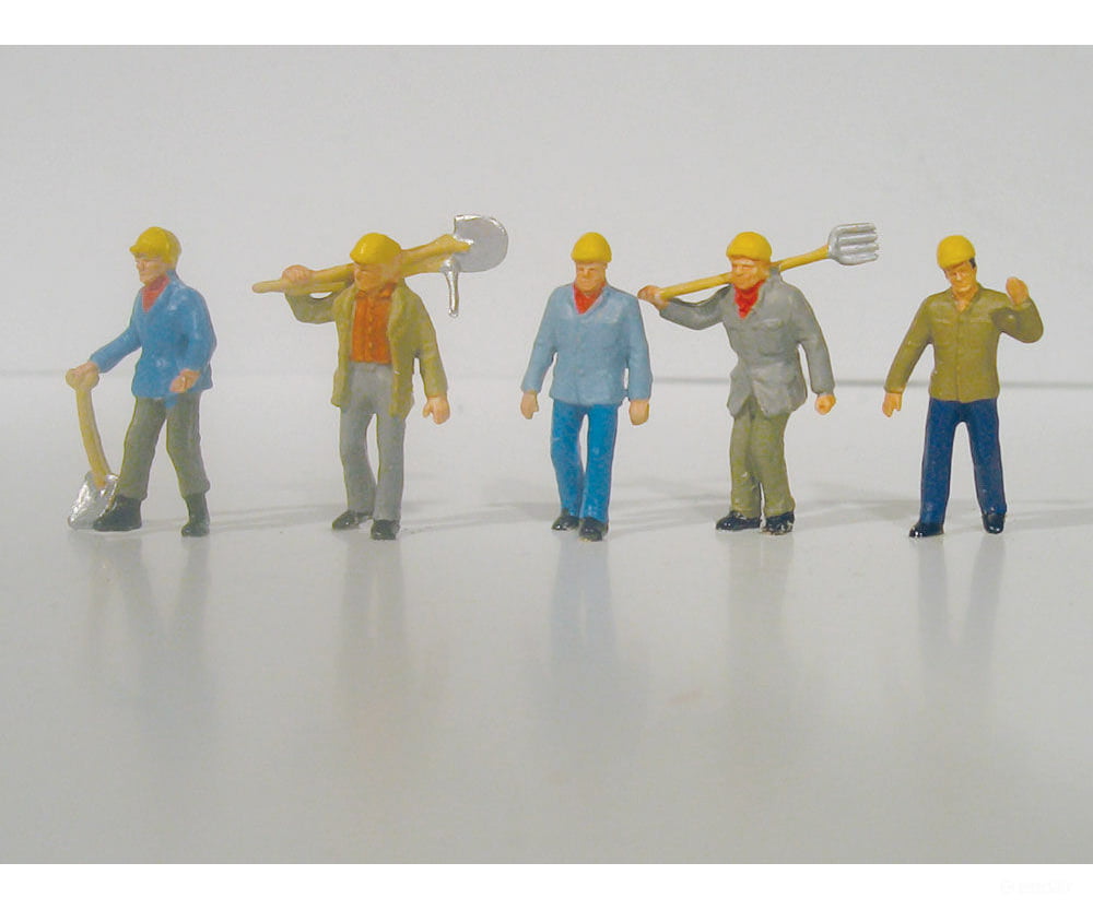 Vollmer Gmbh Ho 2237 Construction Workers -- Road Building Gang Pkg(5) Figures