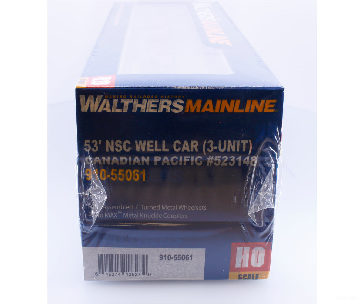 Walthers 910-55061 HO 53’ NSC Well Car 3 Unit Pack Canadian Pacific (CP) 523148 - Freight Cars