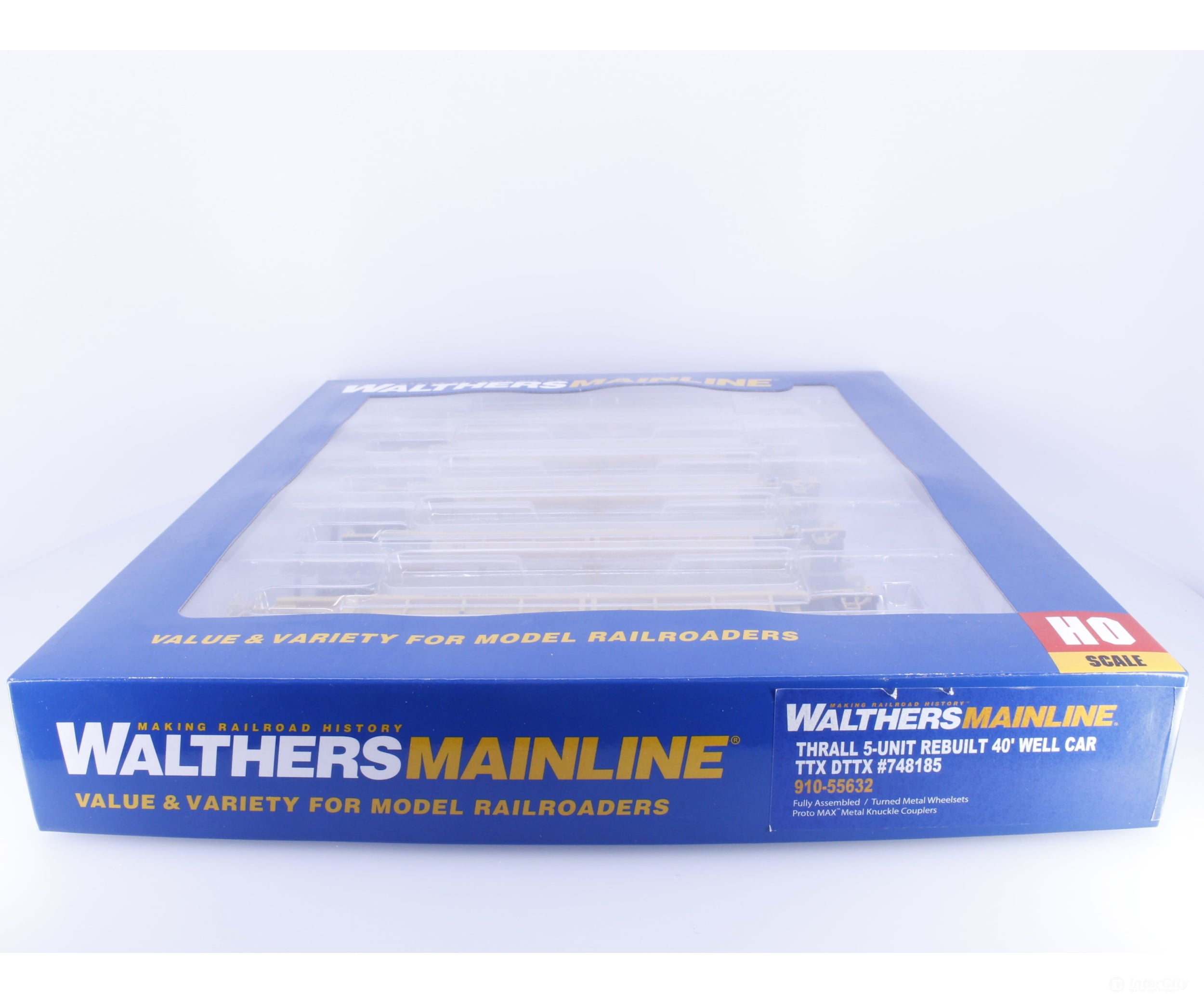 Walthers 910-55632 HO Thrall 40’ Rebuilt Well Car 5 Car Set (DTTX) Trailer Train TTX Corp. (TTX) 748185 - Freight Cars
