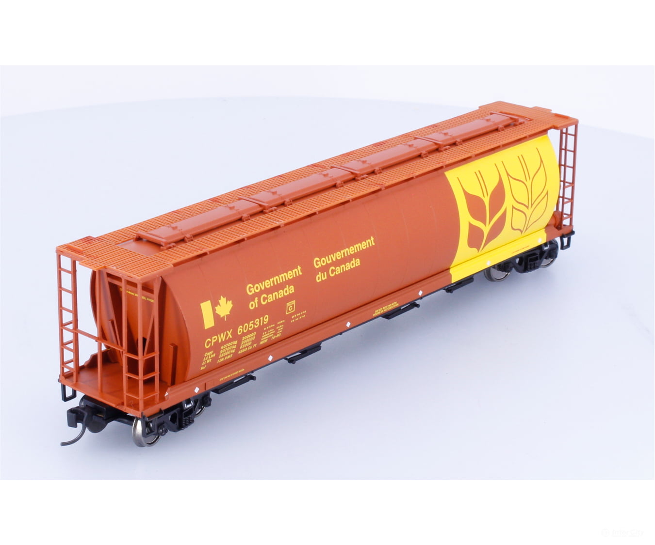 Walthers 910-7163 HO 4 Bay Cylindrical Hopper Govt of Canada (CPWX) 605319 - Freight Cars