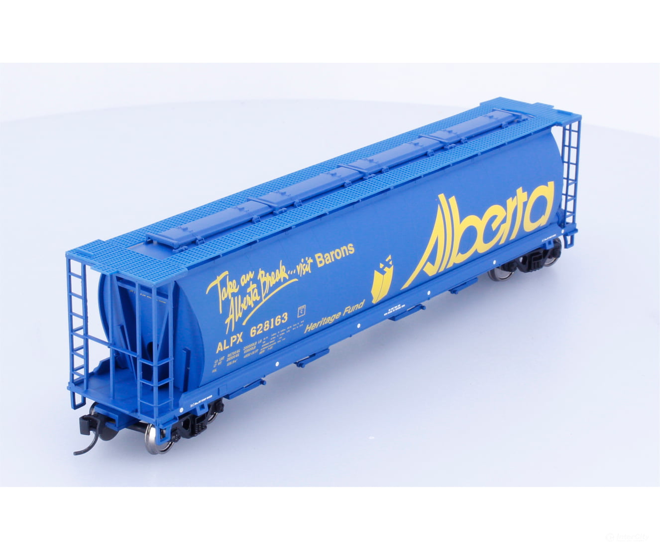 Walthers 910-7171 HO 4 Bay Cylindrical Hopper Alberta Break Barons (APLX) 628163 - Freight Cars