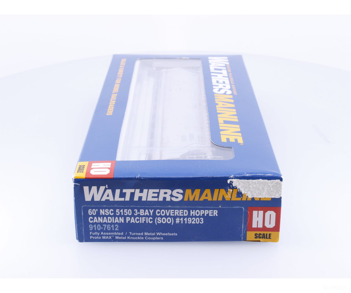 Walthers 910-7612 HO 60’ NSC 5150 3 Bay Covered Hopper Weathered - Analog Throttles & Power